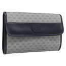 GUCCI Micro GG Clutch Bag PVC Leather Navy 004 89 0265 Auth gh2263-1