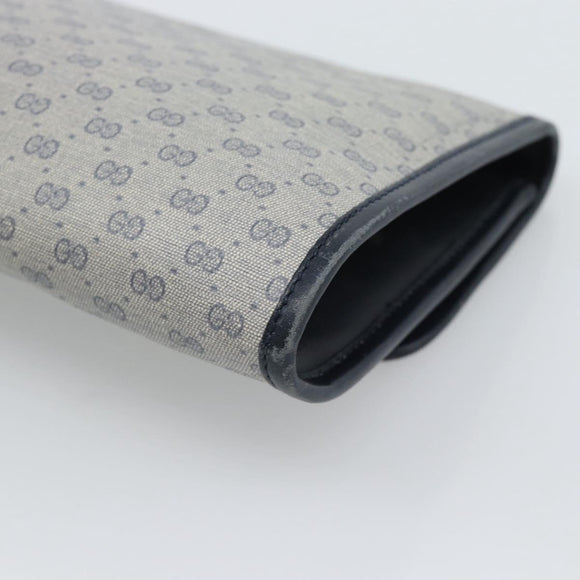 GUCCI Micro GG Clutch Bag PVC Leather Navy 004 89 0265 Auth gh2263