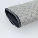 GUCCI Micro GG Clutch Bag PVC Leather Navy 004 89 0265 Auth gh2263-16