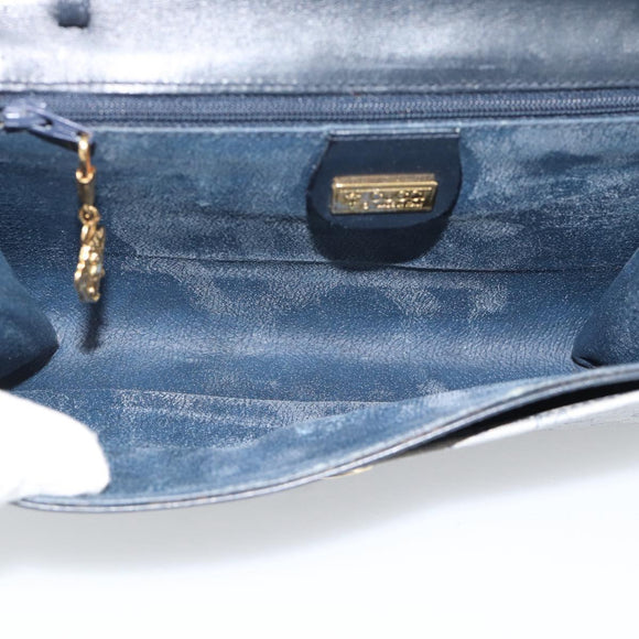 GUCCI Micro GG Clutch Bag PVC Leather Navy 004 89 0265 Auth gh2263