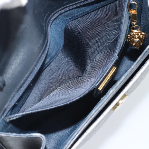 GUCCI Micro GG Clutch Bag PVC Leather Navy 004 89 0265 Auth gh2263