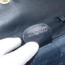 GUCCI Micro GG Clutch Bag PVC Leather Navy 004 89 0265 Auth gh2263-12