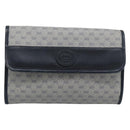 GUCCI Micro GG Clutch Bag PVC Leather Navy 004 89 0265 Auth gh2263-13