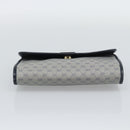 GUCCI Micro GG Clutch Bag PVC Leather Navy 004 89 0265 Auth gh2263-6