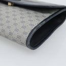 GUCCI Micro GG Clutch Bag PVC Leather Navy 004 89 0265 Auth gh2263-7