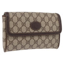 GUCCI GG Supreme Clutch Bag PVC Leather Beige 004 904 0190 Auth gh2264-1