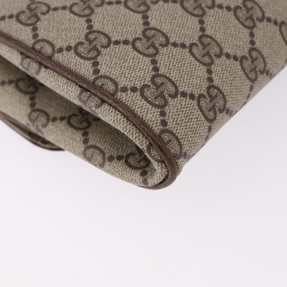 GUCCI GG Supreme Clutch Bag PVC Leather Beige 004 904 0190 Auth gh2264