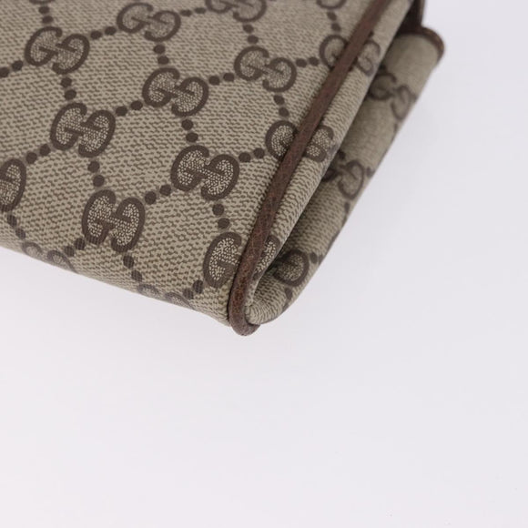 GUCCI GG Supreme Clutch Bag PVC Leather Beige 004 904 0190 Auth gh2264