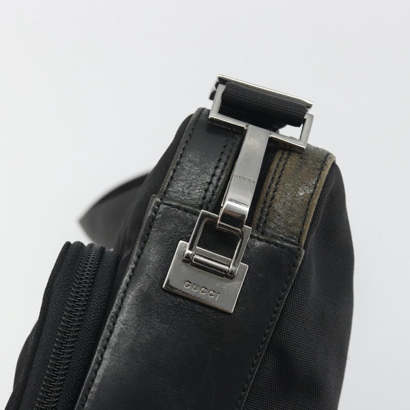 GUCCI Shoulder Bag Canvas Black Silver 001 3294 Auth gh2268