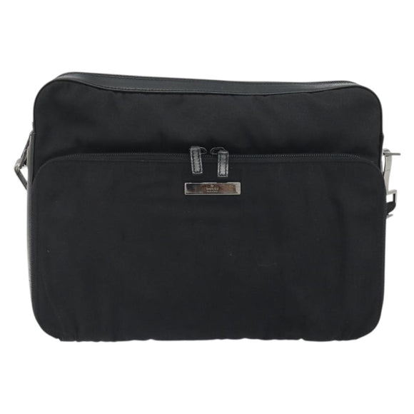GUCCI Shoulder Bag Canvas Black Silver 001 3294 Auth gh2268