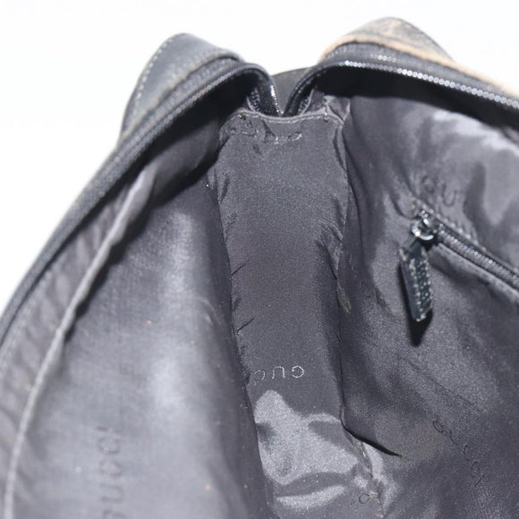 GUCCI Shoulder Bag Canvas Black Silver 001 3294 Auth gh2268