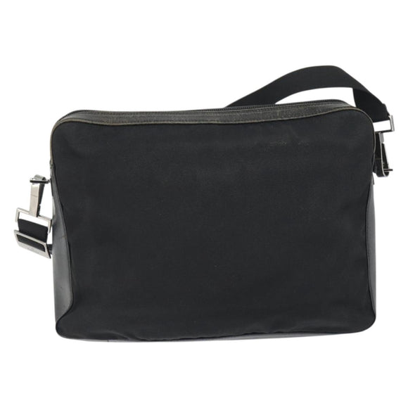 GUCCI Shoulder Bag Canvas Black Silver 001 3294 Auth gh2268