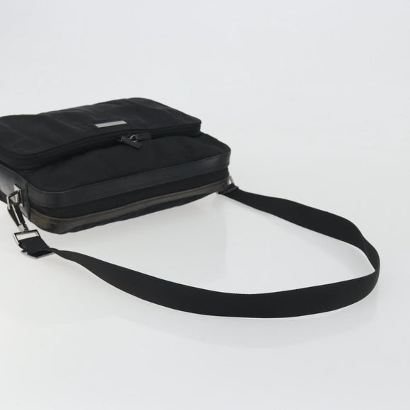 GUCCI Shoulder Bag Canvas Black Silver 001 3294 Auth gh2268