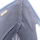 FENDI Hand Bag Canvas Navy Black Auth gh2269-16