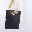 FENDI Hand Bag Canvas Navy Black Auth gh2269-18
