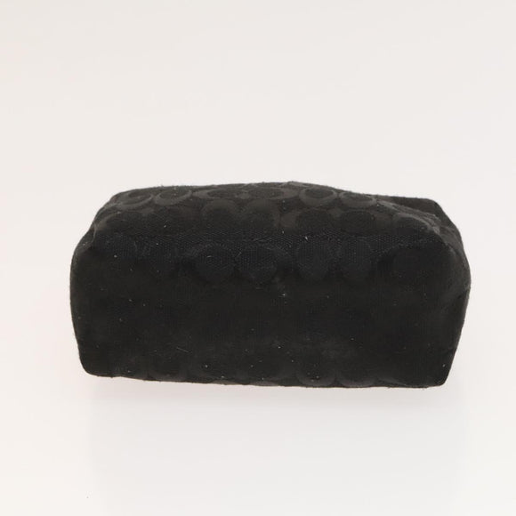 Coach Signature Pouch PVC Leather 5Set Beige White Auth gh227