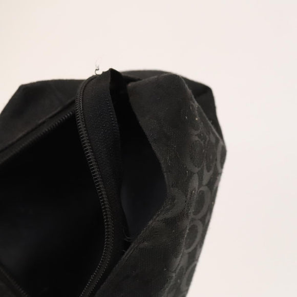 Coach Signature Pouch PVC Leather 5Set Beige White Auth gh227