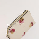 Coach Signature Pouch PVC Leather 5Set Beige White Auth gh227-20