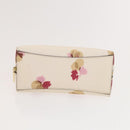 Coach Signature Pouch PVC Leather 5Set Beige White Auth gh227-21