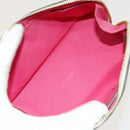 Coach Signature Pouch PVC Leather 5Set Beige White Auth gh227-22