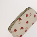 Coach Signature Pouch PVC Leather 5Set Beige White Auth gh227-25