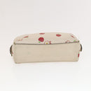 Coach Signature Pouch PVC Leather 5Set Beige White Auth gh227-26