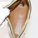 Coach Signature Pouch PVC Leather 5Set Beige White Auth gh227-27