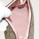 Coach Signature Pouch PVC Leather 5Set Beige White Auth gh227-6