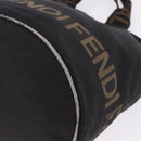 FENDI Hand Bag Canvas Black Auth gh2270-11