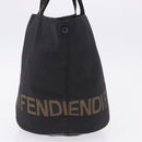 FENDI Hand Bag Canvas Black Auth gh2270-5