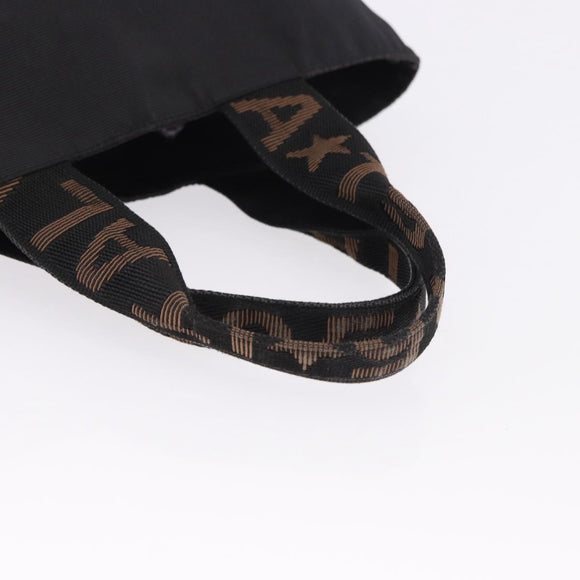 FENDI Hand Bag Canvas Black Auth gh2270