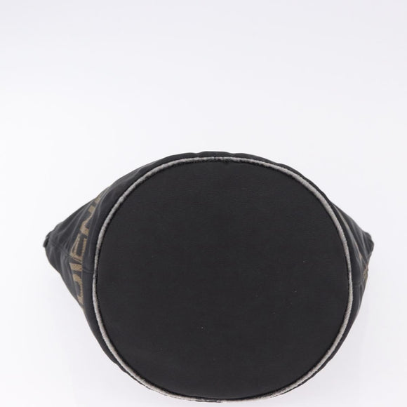 FENDI Hand Bag Canvas Black Auth gh2270