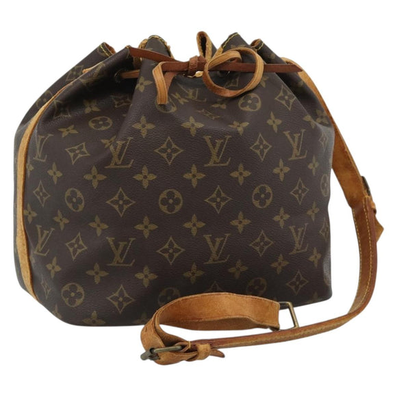 LOUIS VUITTON Monogram Petit Noe Shoulder Bag M42226 LV Auth gh2271