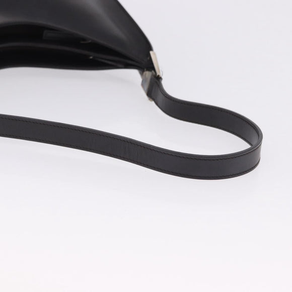 GUCCI Shoulder Bag Leather Black Silver 001 3015 Auth gh2272
