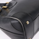 GUCCI Hand Bag Leather Black Gold Tone 000 106 1325 Auth gh2273-11