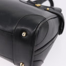 GUCCI Hand Bag Leather Black Gold Tone 000 106 1325 Auth gh2273-12