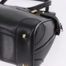 GUCCI Hand Bag Leather Black Gold Tone 000 106 1325 Auth gh2273-14