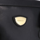 GUCCI Hand Bag Leather Black Gold Tone 000 106 1325 Auth gh2273-16