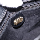 GUCCI Hand Bag Leather Black Gold Tone 000 106 1325 Auth gh2273-17