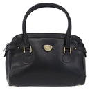 GUCCI Hand Bag Leather Black Gold Tone 000 106 1325 Auth gh2273-2