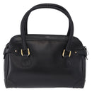 GUCCI Hand Bag Leather Black Gold Tone 000 106 1325 Auth gh2273-3