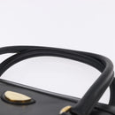 GUCCI Hand Bag Leather Black Gold Tone 000 106 1325 Auth gh2273-8