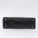 GUCCI Hand Bag Leather Black Gold Tone 000 106 1325 Auth gh2273-9