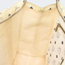 MCM Vicetos Tote Bag PVC Leather White Gold Tone Auth gh2274-18