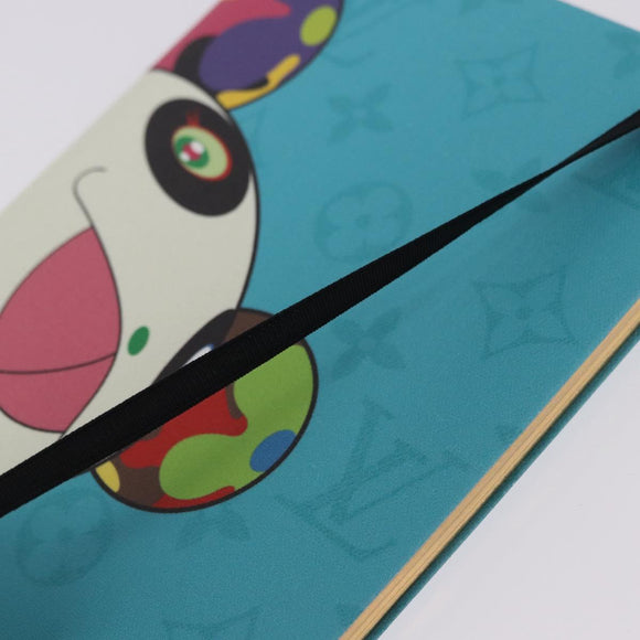 LOUIS VUITTON × TM Monogram Notebook MM Jane Light Blue LV Auth gh2275M