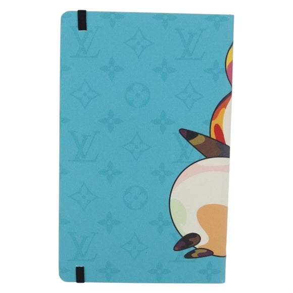 LOUIS VUITTON × TM Monogram Notebook MM Jane Light Blue LV Auth gh2275M