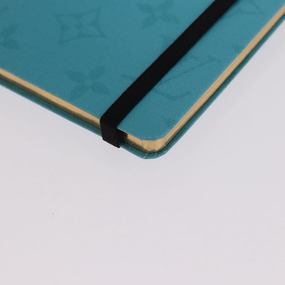 LOUIS VUITTON × TM Monogram Notebook MM Jane Light Blue LV Auth gh2275M