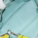 Christian Dior Diorissimo Hand Bag Leather 2way Yellow Silver Auth gh2276A-18