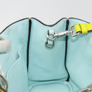 Christian Dior Diorissimo Hand Bag Leather 2way Yellow Silver Auth gh2276A-20