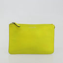 Christian Dior Diorissimo Hand Bag Leather 2way Yellow Silver Auth gh2276A-24